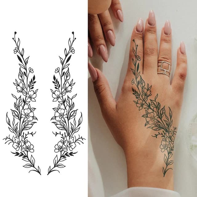Floral vine pair — view 1