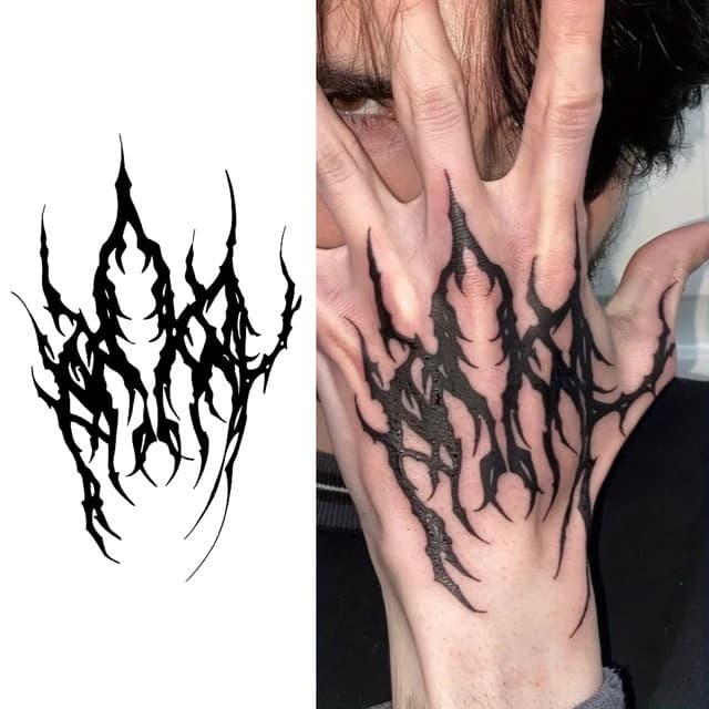 Black metal flame — view 1