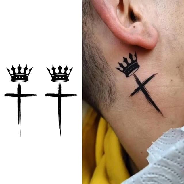 Crowned cross pair — view 1
