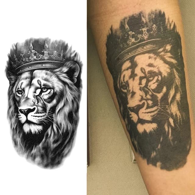 Crowned lion king — view 1