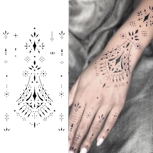 Henna hand chandelier — view 1