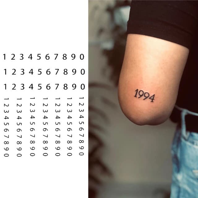 Serif year numerals — view 1