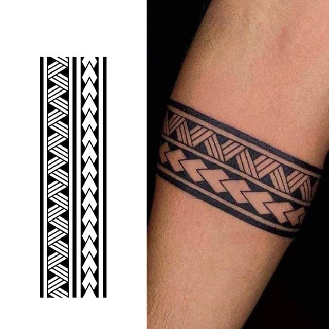Chevron tribal armband — view 1