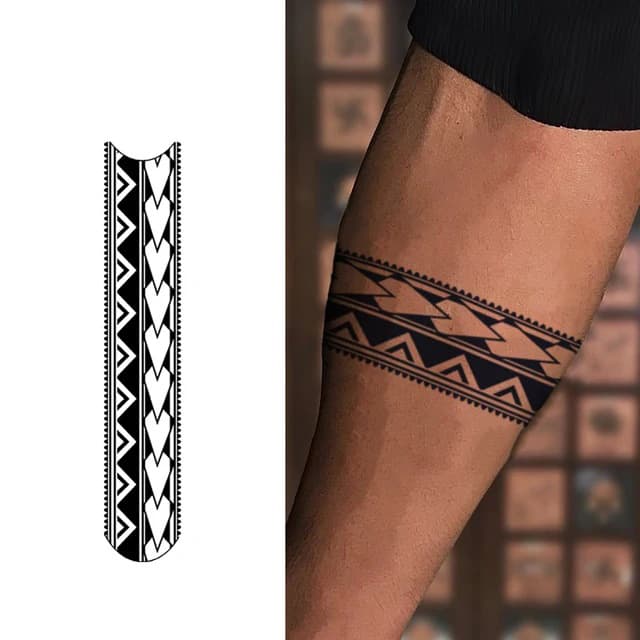 Zigzag tribal armband — view 1