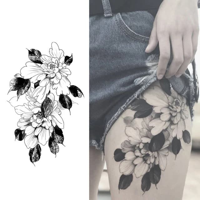 Inky peony cascade — view 1