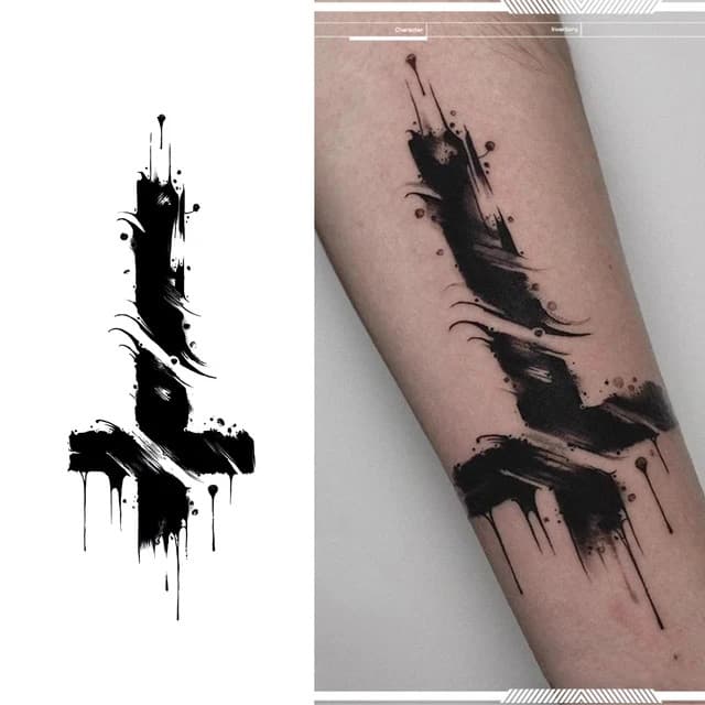 Inverted ink cross — view 1