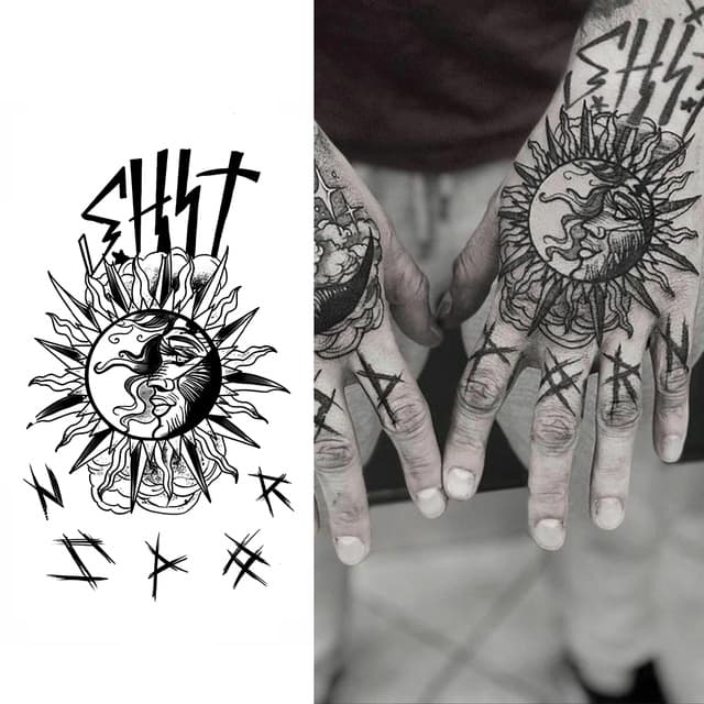 Sun and moon shit hand — view 1