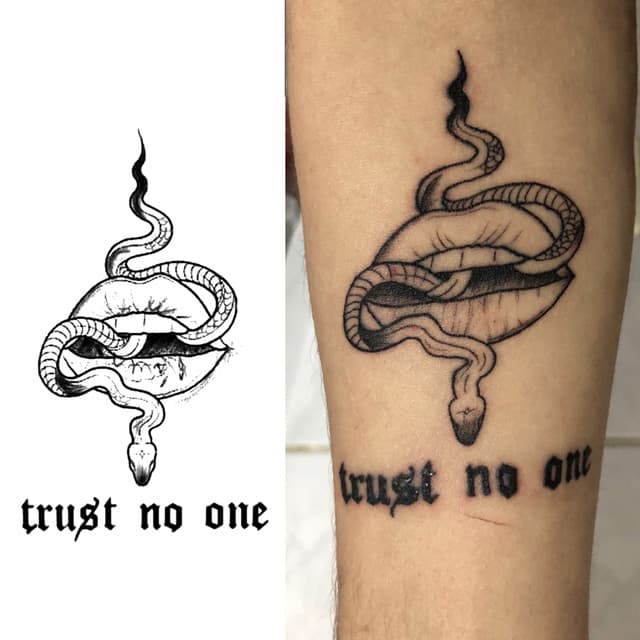 Trust no one serpent lips — view 1