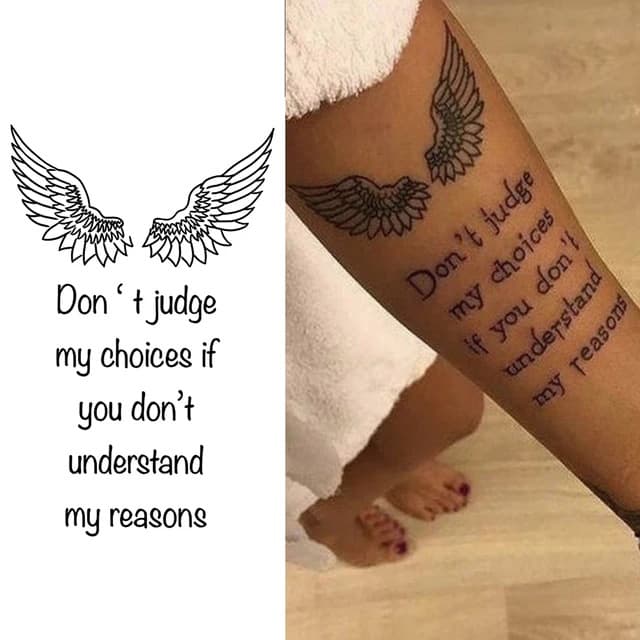 Don't judge my choices — view 1