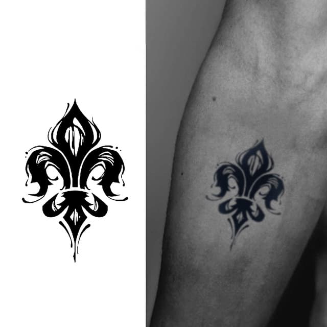 Tribal fleur-de-lis — view 1