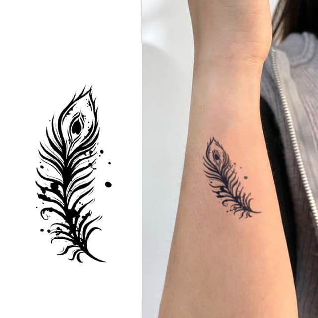 Inky peacock feather — view 1