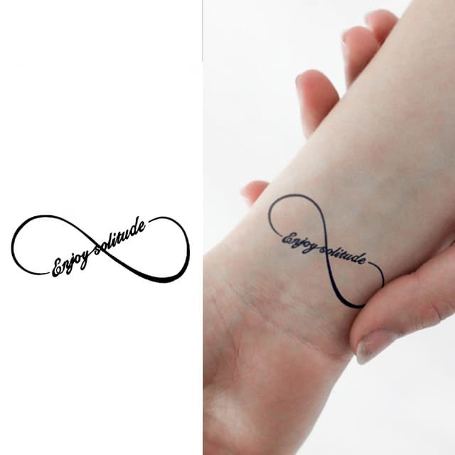 Enjoy solitude infinity lettering — view 1