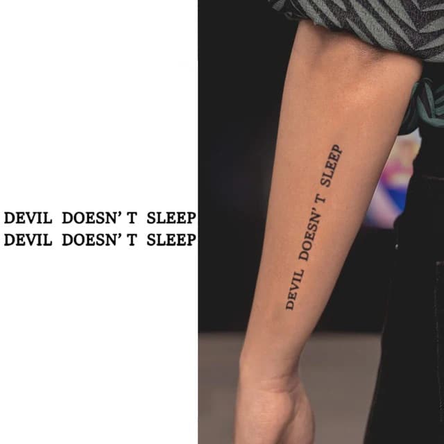 Devil doesn't sleep typewriter line — view 1