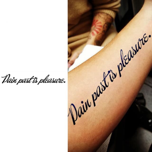 Pain past is pleasure script — view 1