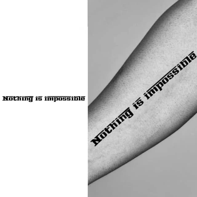 Nothing is impossible stencil block — view 1