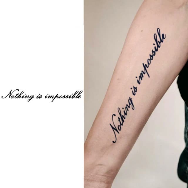 Nothing is impossible italic script — view 1
