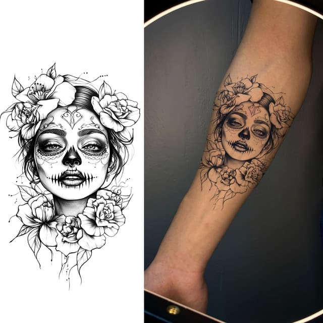 Floral-crowned Catrina — view 1