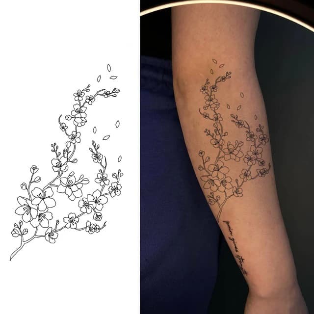 Cherry blossom branch in bloom — view 1