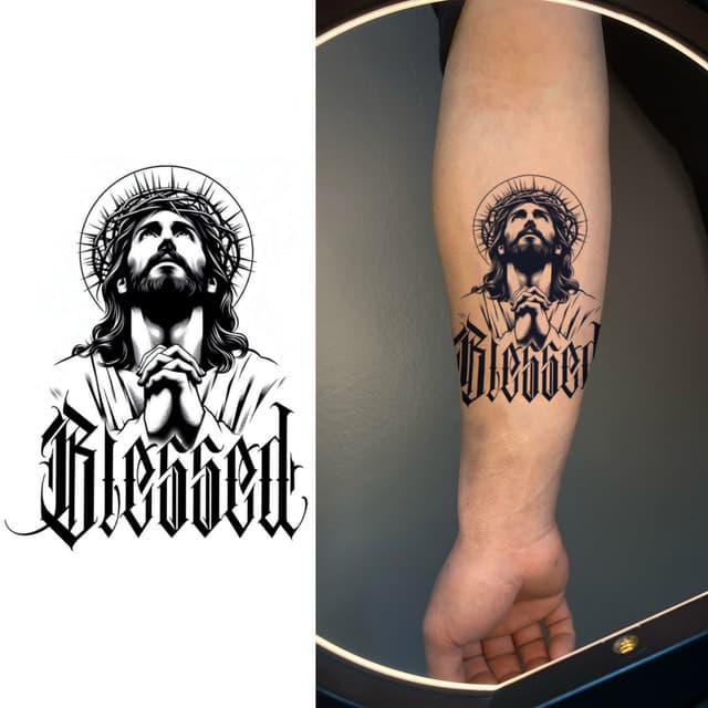 Praying Christ — Blessed — view 1