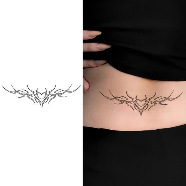 Tribal heart lower-back band — view 1
