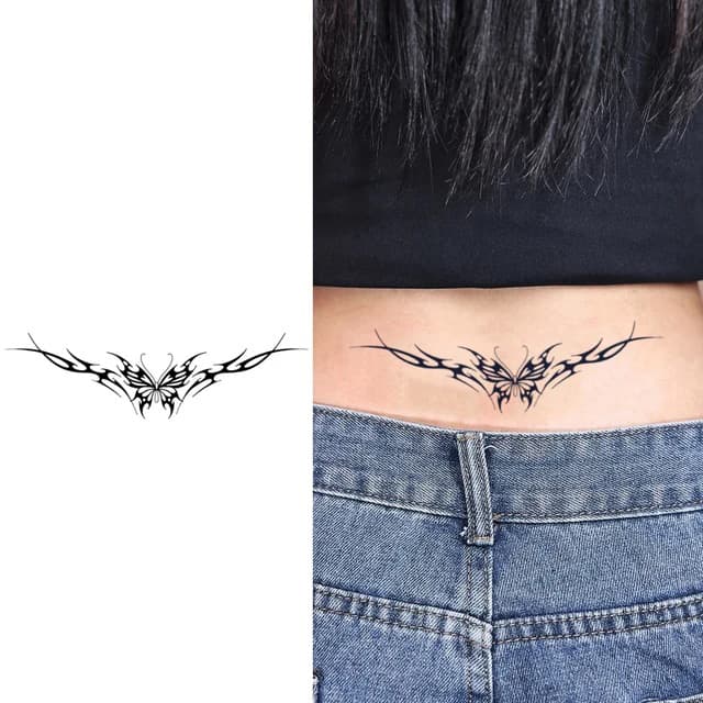 Tribal butterfly lower-back band — view 1