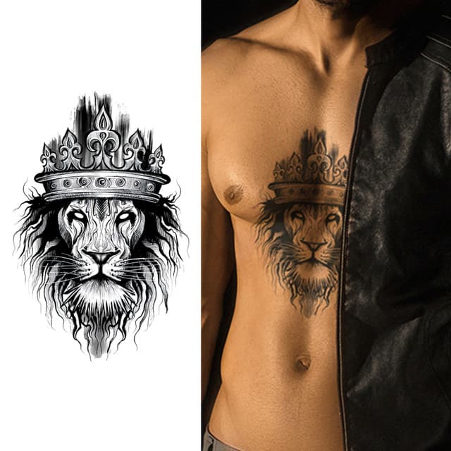 Crowned lion king — view 1