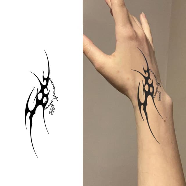 Tribal flame mark with Babygirl tag — view 1