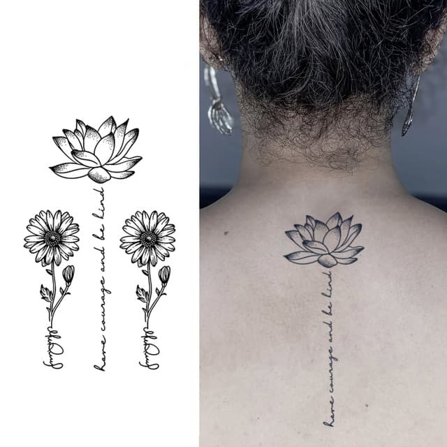 Lotus and daisies — have courage and be kind